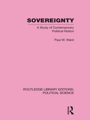 cover image of Sovereignty